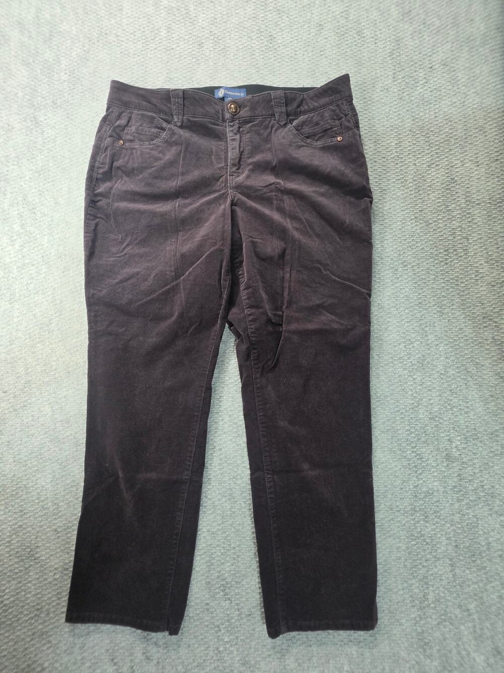 Democracy Ab Solution Pants Eggplant Straight Tummy Control Shaping Stretch 18W
